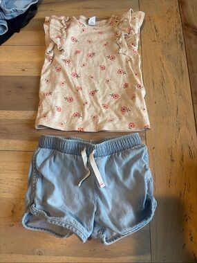 Old Navy Light Blue Drawstring Girls Shorts